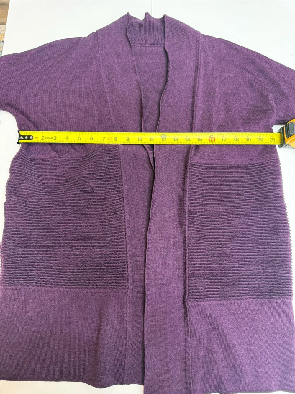 lululemon athletica Open-Front Longline Cardigan - Plum size M